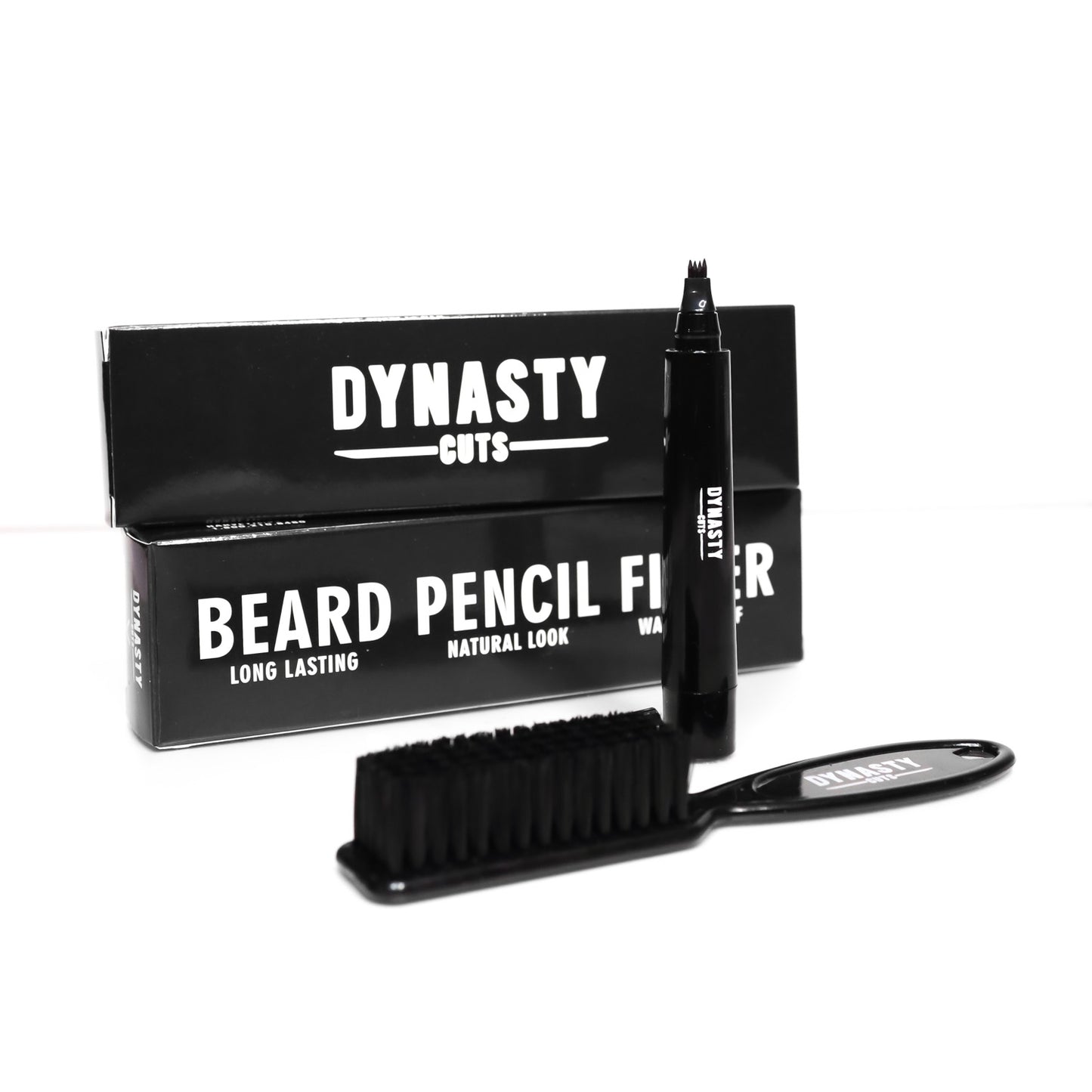 DYNASTY CUTS BEARD PENCIL FILLER & BRUSH - DARK BROWN image 0