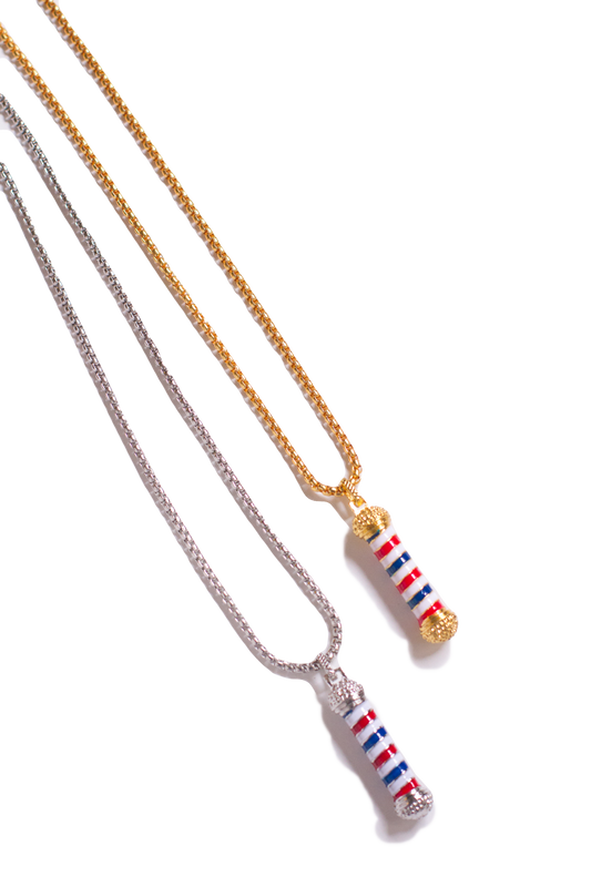 2 Barber pole necklaces image 0